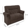 Conjunto Sofá Milano 3/2 Lugares Lufer Estofados Marrom