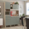 Cozinha Compacta 6 Portas 2G Select Avena/Menta Demóbile