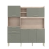 Cozinha Compacta 6 Portas 2G Select Avena/Menta Demóbile