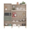 Cozinha Compacta 6 Portas 2G Select Avena/Menta Demóbile