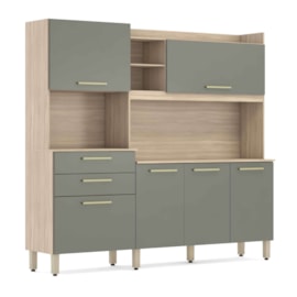 Cozinha Compacta 6 Portas 2G Select Avena/Menta Demóbile