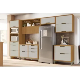 Cozinha Completa 6 Peças Imperatriz Freijo/Off White Nesher