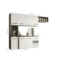 Cozinha Juliete Suspensa Carvalho NatOff Wht Cristal Nicioli