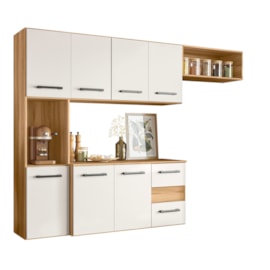 Cozinha Juliete Suspensa Freijo/Off Wht Cristal Nicioli