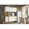 Cozinha Juliete Suspensa Freijo/Off Wht Cristal Nicioli