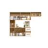 Cozinha Juliete Suspensa Freijo/Off Wht Cristal Nicioli