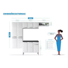 COZINHA ROSE BCO COM BALCAO ROSE