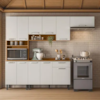 COZINHA VEGAS 3PC CINAMOMO/OFF WHITE