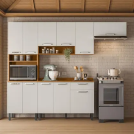 COZINHA VEGAS 3PC CINAMOMO/OFF WHITE