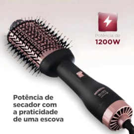 Escova Elétrica Es-14-bi Argan Secadora Preto/rose Mondial