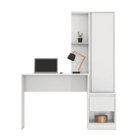 Escrivaninha c/armario Office Morada Branco Demobile