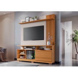 Estante Home para TV Até 55 Polegadas Artheo Cinamomo e Off White