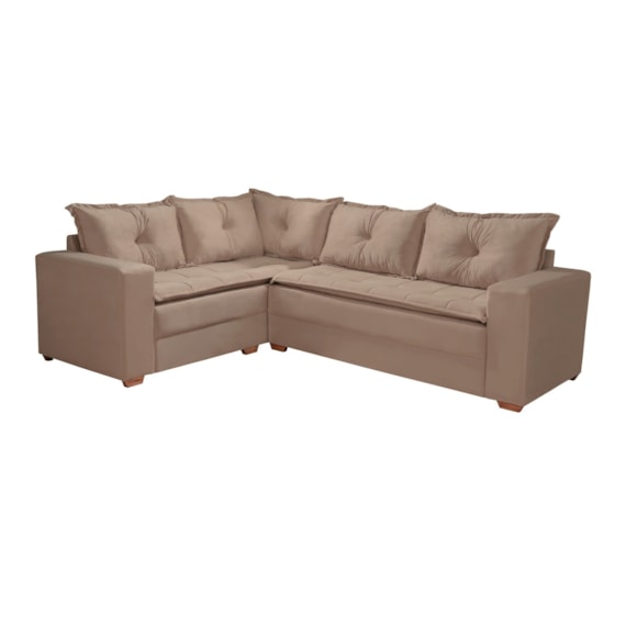 Estofado Barcelona Canto Veludo Creme 16 Colchoarte