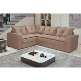 Estofado Barcelona Canto Veludo Creme 16 Colchoarte