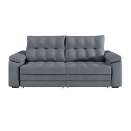 Estofado Bérgamo Retrátil 2,50m Cinza Konfort