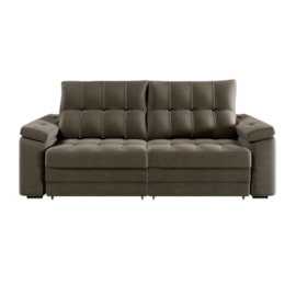  Estofado Bérgamo Retrátil 2,50m Marrom Konfort