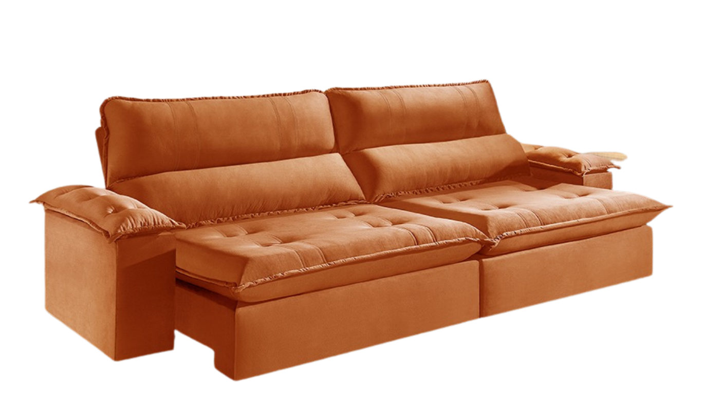 Estofado Kiara 2 Lugares Terracota Zarat | Lojas IM