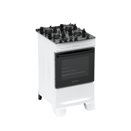 Fogão 4 Bocas Branco Atlas Mônaco Top Glass Bivolt