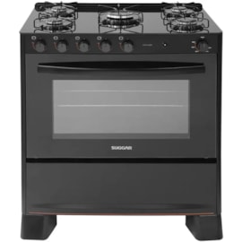 Fogão 5 Bocas Automático Mesa de Vidro Cook Glass Suggar 