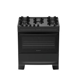 Fogão Atlas 5 Bocas Monaco Top Glass Bivolt Preto