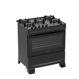 Fogão Atlas 5 Bocas Monaco Top Glass Bivolt Preto