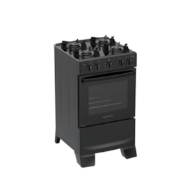 Fogão Atlas Mônaco Lustro 4 Bocas Preto Bivolt