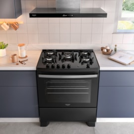 Fogão de Piso 5 Bocas Dako Supreme Glass Preto Atlas