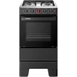 Fogão Esmaltec Ideal Super 4 Bocas Bivolt Preto