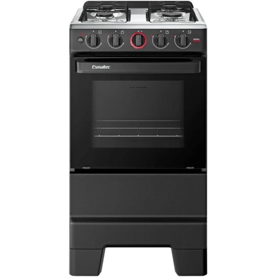 Fogão Esmaltec Ideal Super 4 Bocas Bivolt Preto