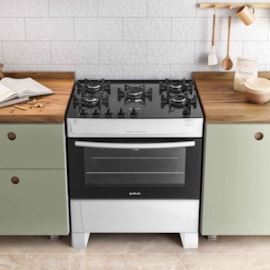 Fogão Monaco Top Glass 5B Branco Atlas