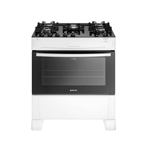 Fogão Monaco Top Glass 5B Branco Atlas