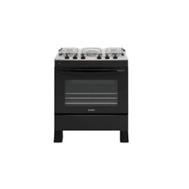 Fogão Premium Plus 5 Queimadores Preto Realce