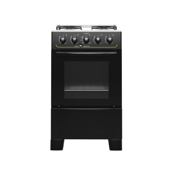 Fogão Realce Ares Plus 4 Bocas Preto