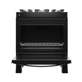 Fogão Realce Premium Glass 5 Bocas Preto
