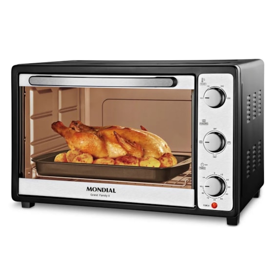 Forno Elétrico 52L Grand Family Preto/Inox FRN-52-B Mondial