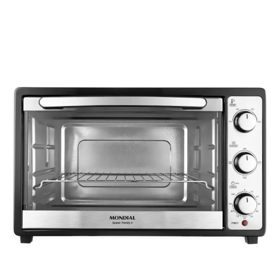 Forno Elétrico 52L Grand Family Preto/Inox Mondial 127V