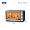 Forno Elétrico Mondia 60L Family Gril Inox 127V Preto