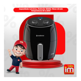 Fritadeira Air Fryer 1300W 220v FRT410 Cadence 