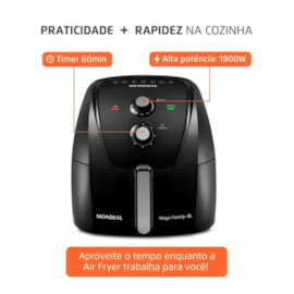 Fritadeira Air Fryer 8L AFN-80-FB 110V Mondial