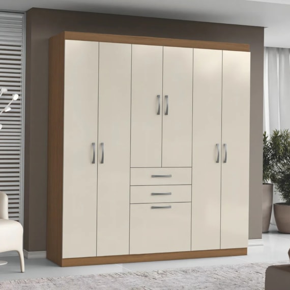 GUARDA ROUPA 5140 7P 2G ATACAMA/AREIA (935)