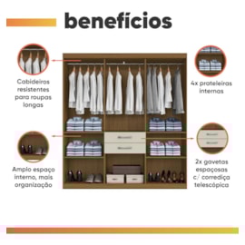 GUARDA ROUPA 5140 7P 2G ATACAMA/AREIA (935)