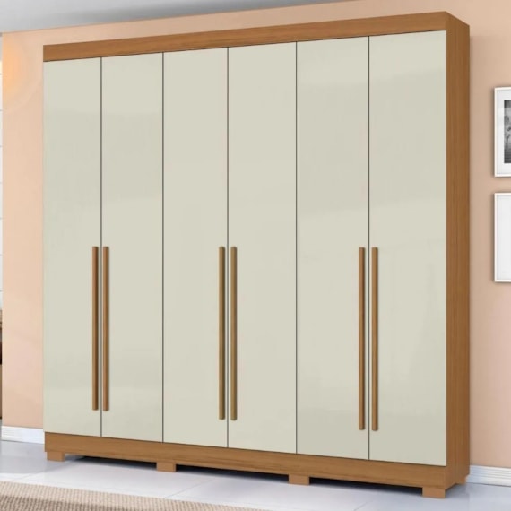 GUARDA ROUPA 5140 7P 2G CINAMOMO /AREIA (945)