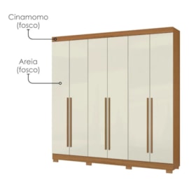 GUARDA ROUPA 5140 7P 2G CINAMOMO /AREIA (945)