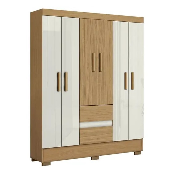 Guarda Roupa 6 Portas 2 Gavetas 5138 Aramóveis