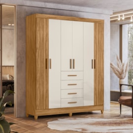 Guarda Roupa 6 Portas 4 Gavetas Aruba Moval