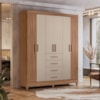 Guarda Roupa 6 Portas 4 Gavetas Aruba Moval