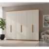 Guarda Roupa 6 Portas 4 Gavetas Evidence Plus Jacaranda/off white