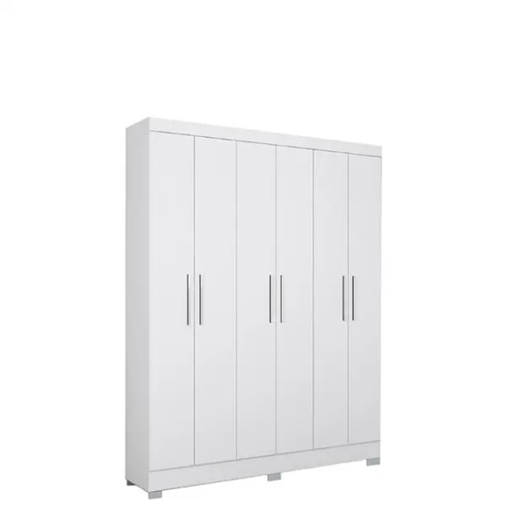 GUARDA ROUPA 6021 6P 2G BRANCO (526) C/PES