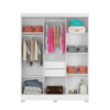 GUARDA ROUPA 6021 6P 2G BRANCO (526) C/PES