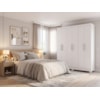 GUARDA ROUPA 6021 6P 2G BRANCO (526) C/PES